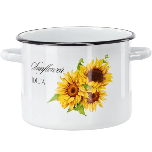 Emajliran lonec s sončnico 5,5 l, 22 cm