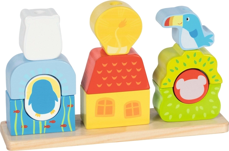 Wooden design and multiple pieces to assemble