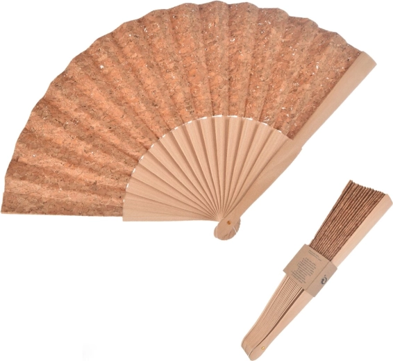 Pahljača iz plute in lesa 23 cm