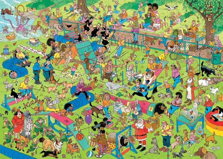 Puzzle Jan van Haasteren Pasji park 1000 kosov