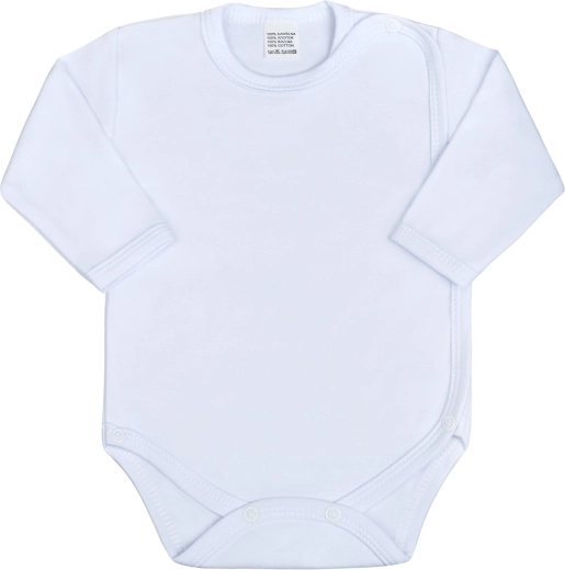 Otroški bodi na preklop z dolgimi rokavi New Baby Classic bel 62