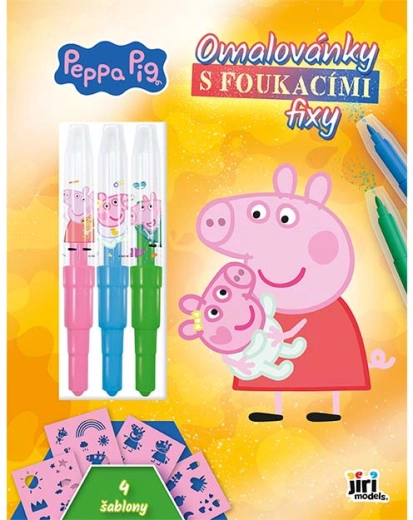 Pobarvanka s pihalnimi flomastri Pujsa Pepa