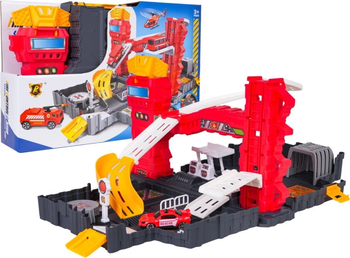 Foldable parking garage in a suitcase – fire brigade edition with accessories