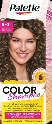 Palette Color Shampoo svetlo rjav 6-0 50 ml