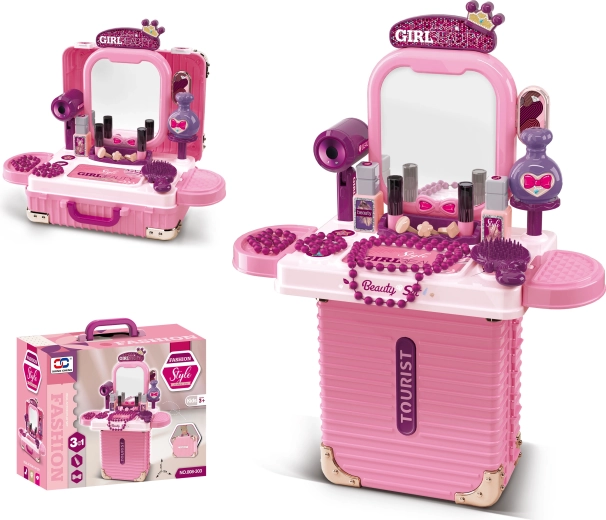 2v1 majhen kovček in kozmetična mizica z ogledalom SPARKYS