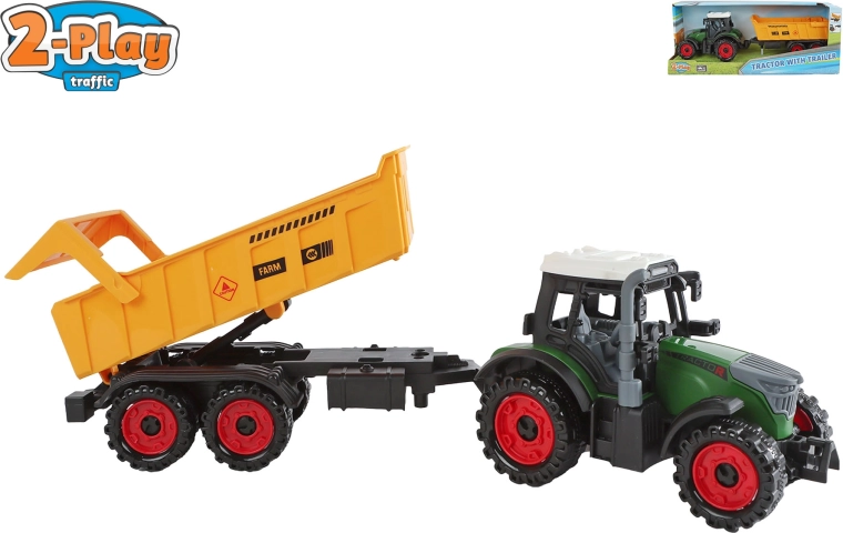 Tractor with trailer with flywheel drive 2-Play Traffic - 1 piece