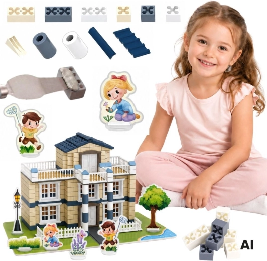 Woopie gradbeni komplet iz opek – vila Dream House 311 delov