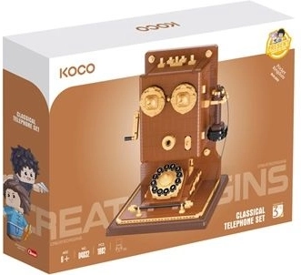 KOCO gradbeni komplet retro telefon - 1 kos