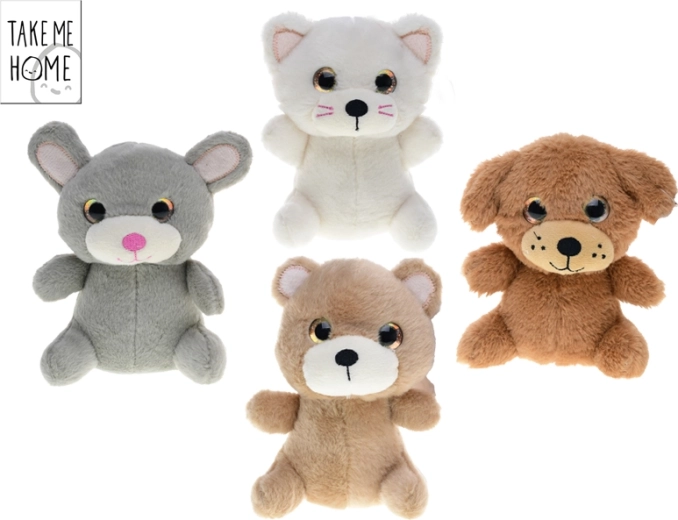 Plišasta živalca Take Me Home 15 cm – pes, mačka, medved ali zajec