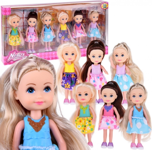 Čudovite mini punčke 12 cm komplet 6 kosov