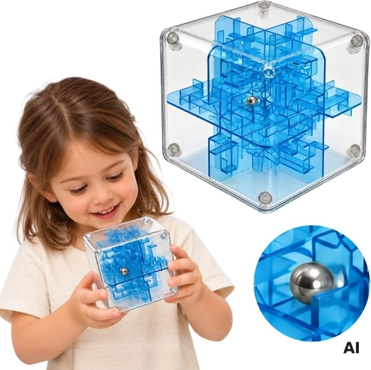 Woopie 3D Logic Maze with Ball, Blue