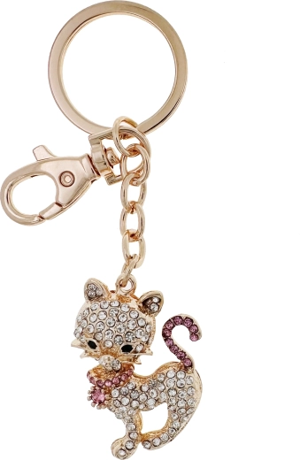 Obesek za ključe diamantna mačka