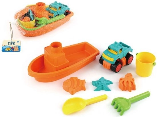 Komplet za pesek avto in ladja 33 cm