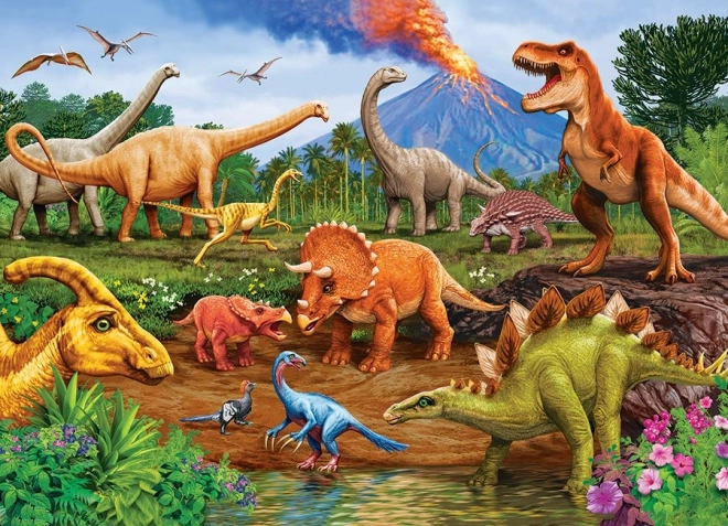 Družinski puzzle dinozavri 350 kosov COBBLE HILL