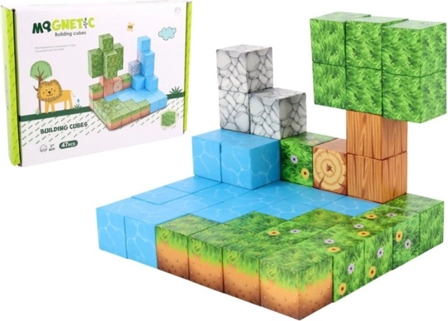 Magnetne gradbene kocke Kids Moj svet, 47 delov