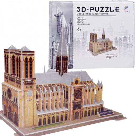 3D sestavljanka katedrala Notre‑Dame, 77 kosov
