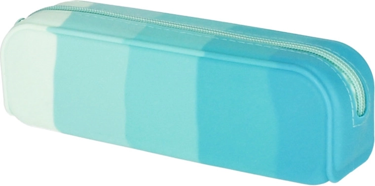 Blue silicone pencil case - 1 piece