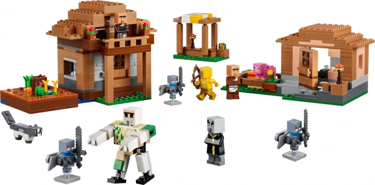 Minecraft vas s 3 podrobnimi zgradbami