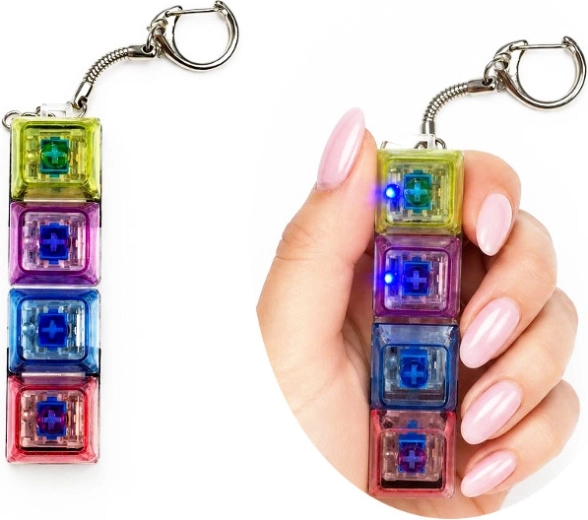 Sensory clicker keychain with light - 1 piece