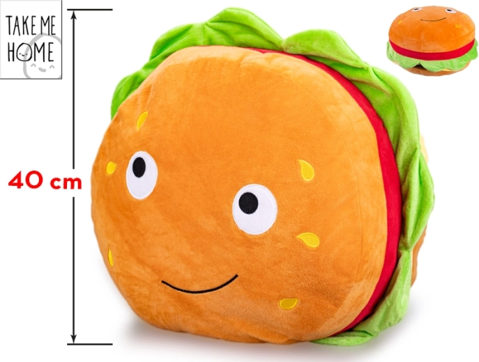Plišasti hamburger z veselim obrazom Take Me Home