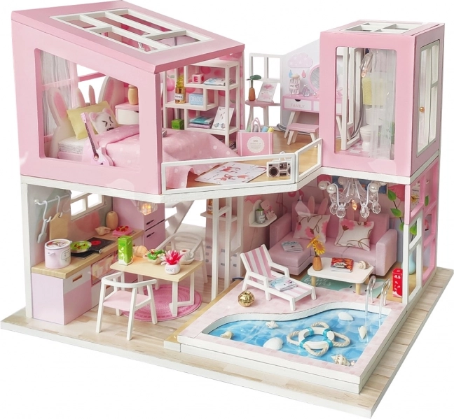 Detajlna moderna vila v miniaturi