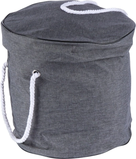 Prenosen koš s pokrovom in vrvnimi ročaji