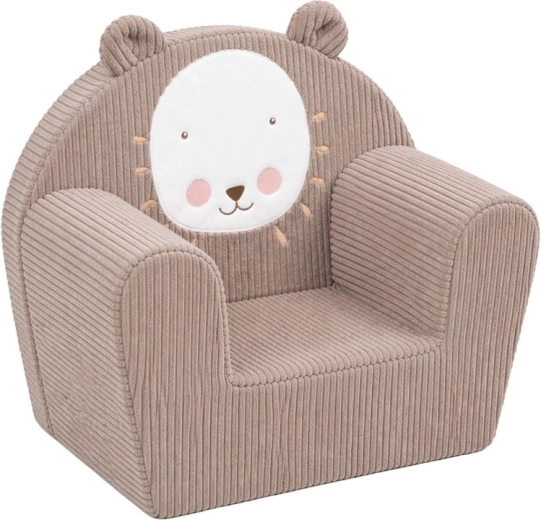 Otroški žametni fotelj New Baby Lev