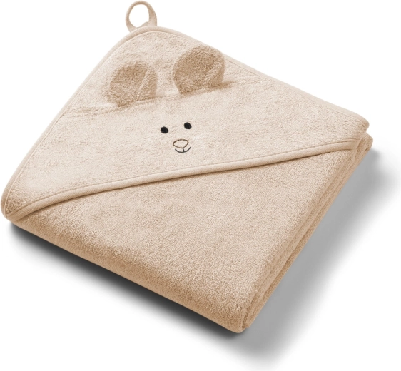 Babyono bambusova brisača s kapuco super soft temno bež 100 × 100 cm
