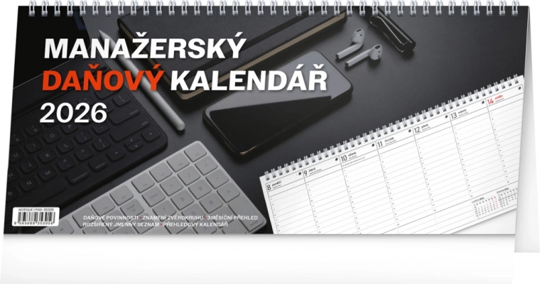 Namizni koledar Managerski davčni 2026