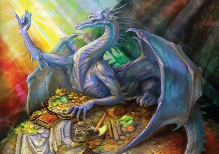 Sestavljanka Modri zmaj z zakladom 1000 koščkov MAGNOLIA