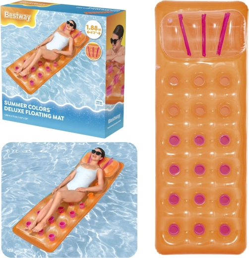 Napihljiv plavajoči ležalnik Bestway Summer Colors Deluxe