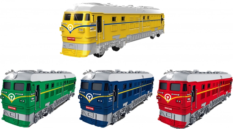 Vlak z učinki in vztrajnikom