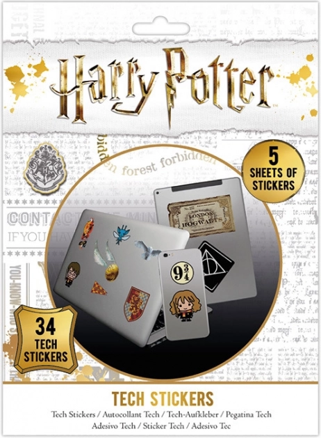 Nalepke z motivom Harry Potter, komplet 34 kos