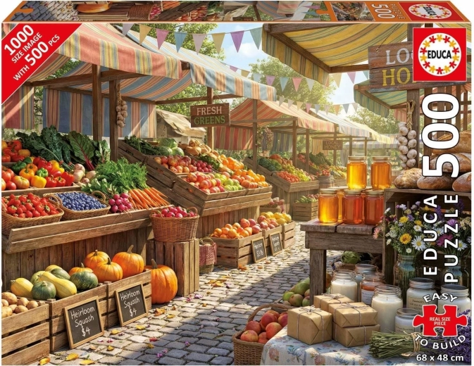 Educa sestavljanka Sončna kmečka tržnica 500 koščkov