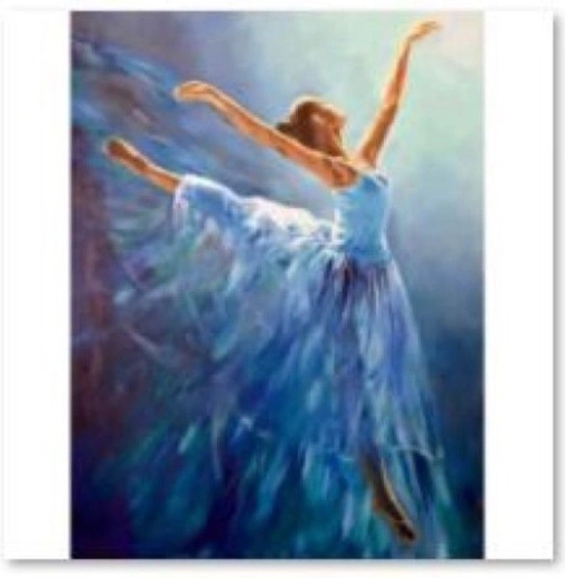 Diamantna mozaika (diamond painting) balerina 30 × 40 cm