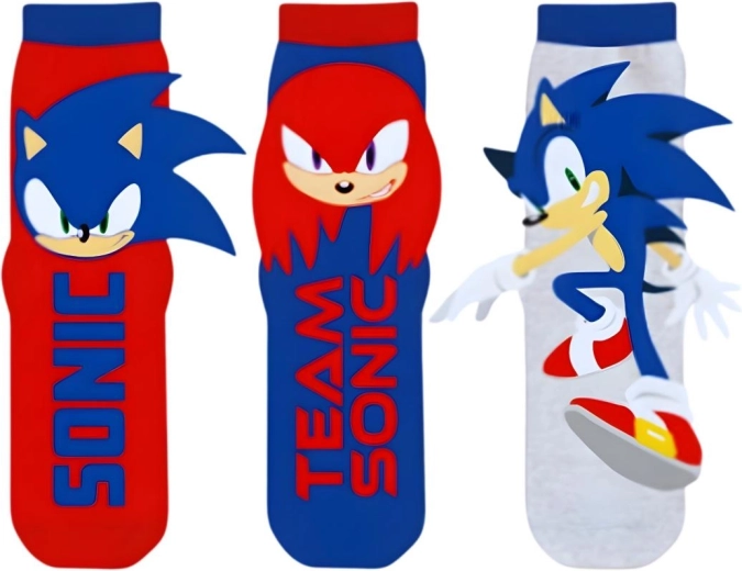 Sonic Ankle Socks for Boys - 3 Pairs