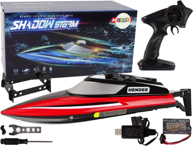 Motorni čoln R/C 2.4G Rdeč 20–25 km/h