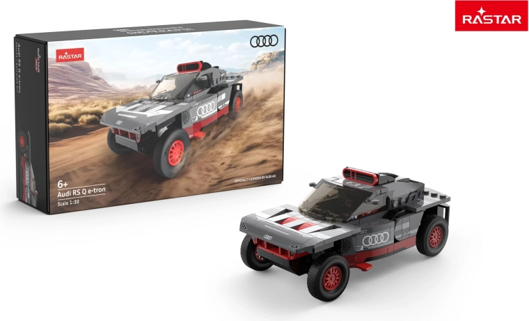 Konstrukcijski set avto Audi RS Q e-tron 1:30 siv Rastar - 1 kos
