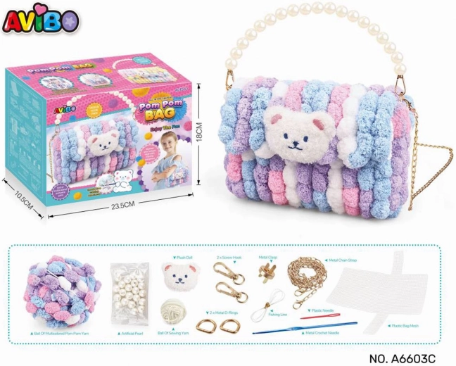 Mehka set za izdelavo torbice za otroke s pripomočki