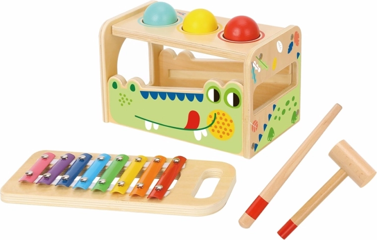 2Kids Toys igrača za zabijanje in ksilofon krokodil