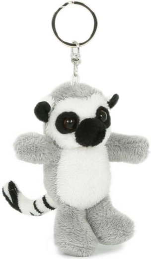 Plišast obesek za ključe lemur kata 7 × 8 cm
