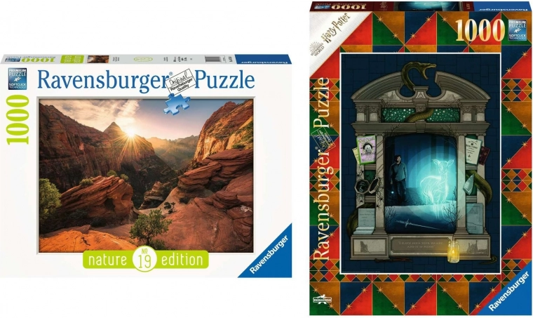 Ravensburger sestavljanka 2×1000 kosov s tehnologijo SoftClick