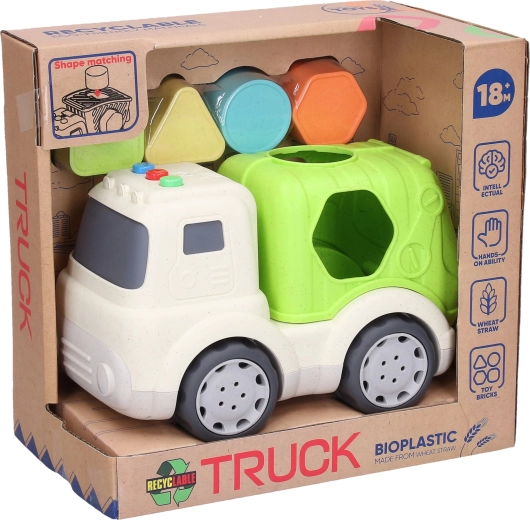 Shape sorter – garbage truck with light and sound effects 16 cm