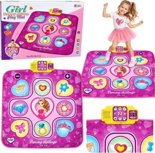 Interactive Princess Dance Mat with LED Lights and Music