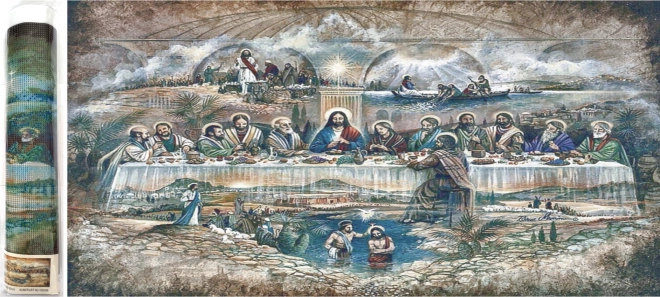 Diamantno slikanje Zadnja večerja 80 × 40 cm