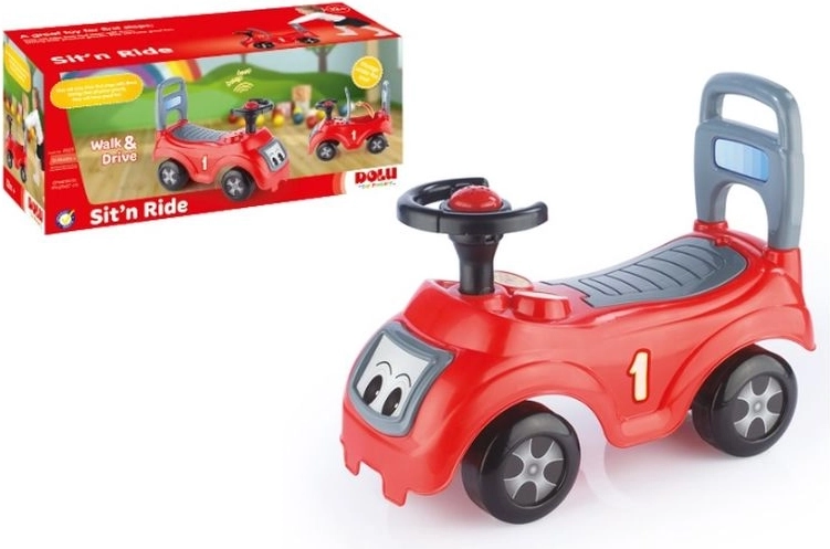 Dolu Red 2-in-1 Ride-On with Sound and Storage Space