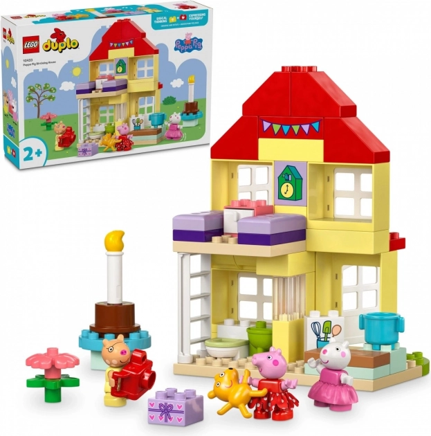 LEGO® DUPLO® 10433 Pujsa Pepa in rojstnodnevna hiša