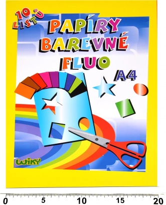 Barvni fluorescenčni papirji A4, 10 listov