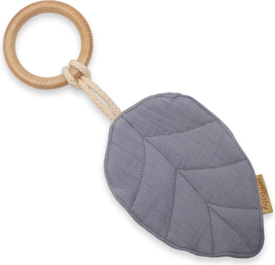 Otroško grizalo New Baby Leaf, sivo