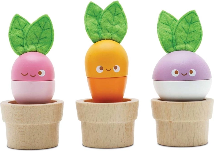 Le Toy Van flower pots with vegetables